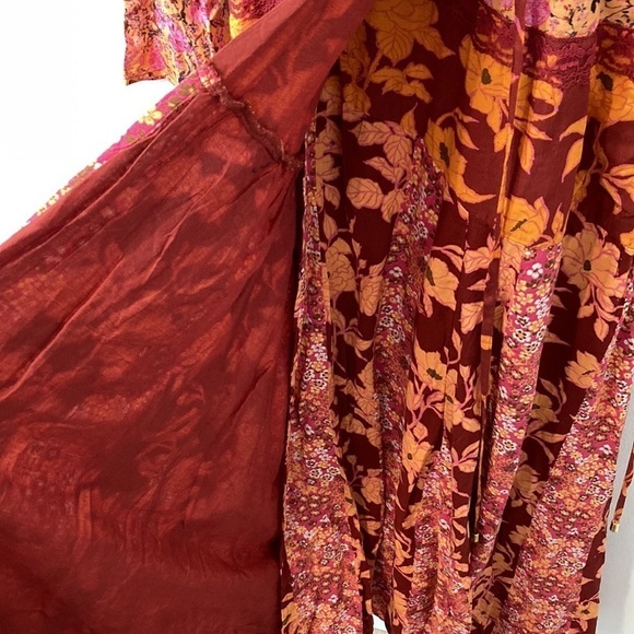 Free People Floral Maxi Dress - Red and Pink - Picture 9 of 11